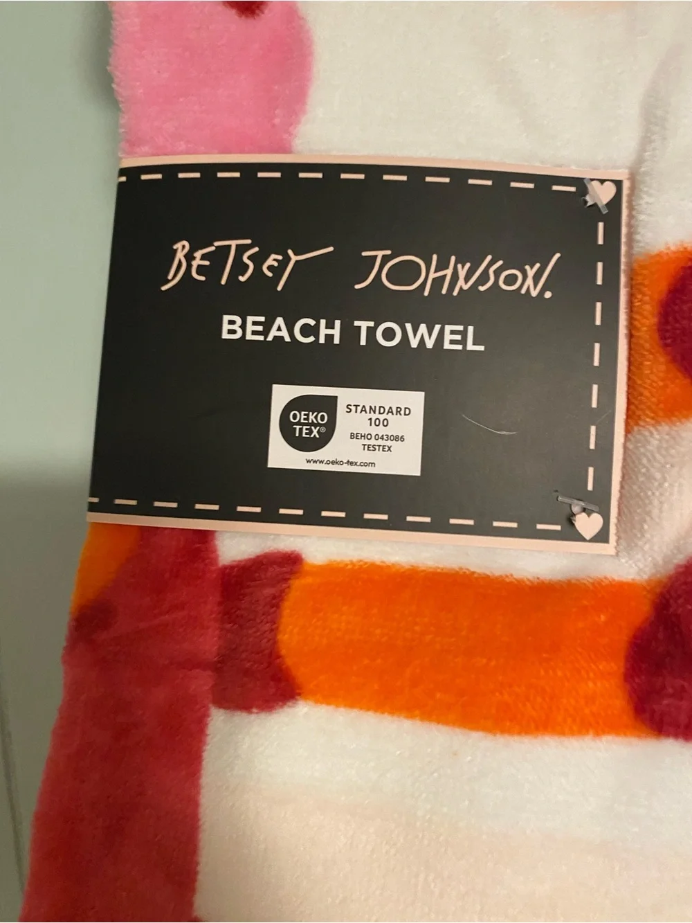 NWT Betsy Johnson Beach Towel LOBSTERS